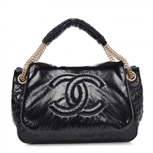 CHANEL Handbags - 2009 CHANEL Black Rock & Chain XL Cabas Tote EUC